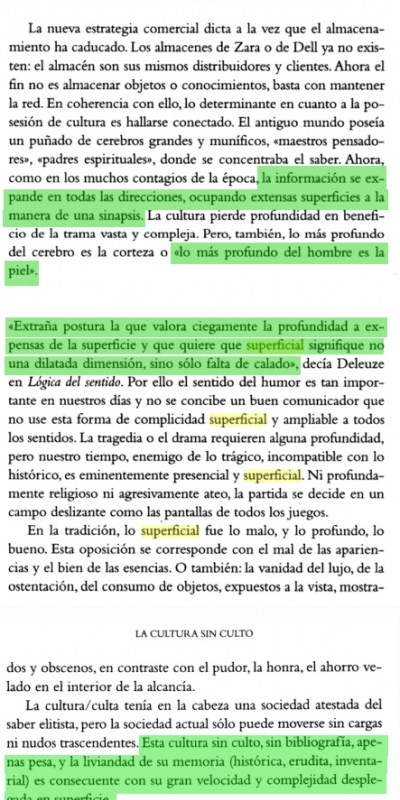 vicente verdú: la superficialidad del saber, el saber de la superficie