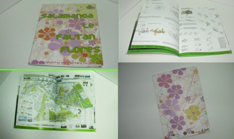Libro. A Salamanca le faltan flores. Diseño editorial.
