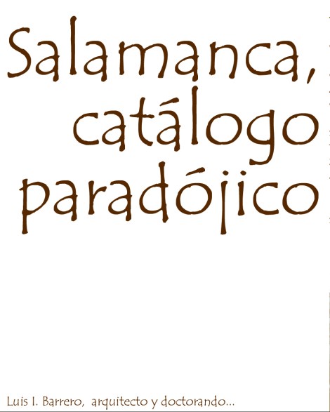 Salamanca, catálogo paradójico. Publicación.